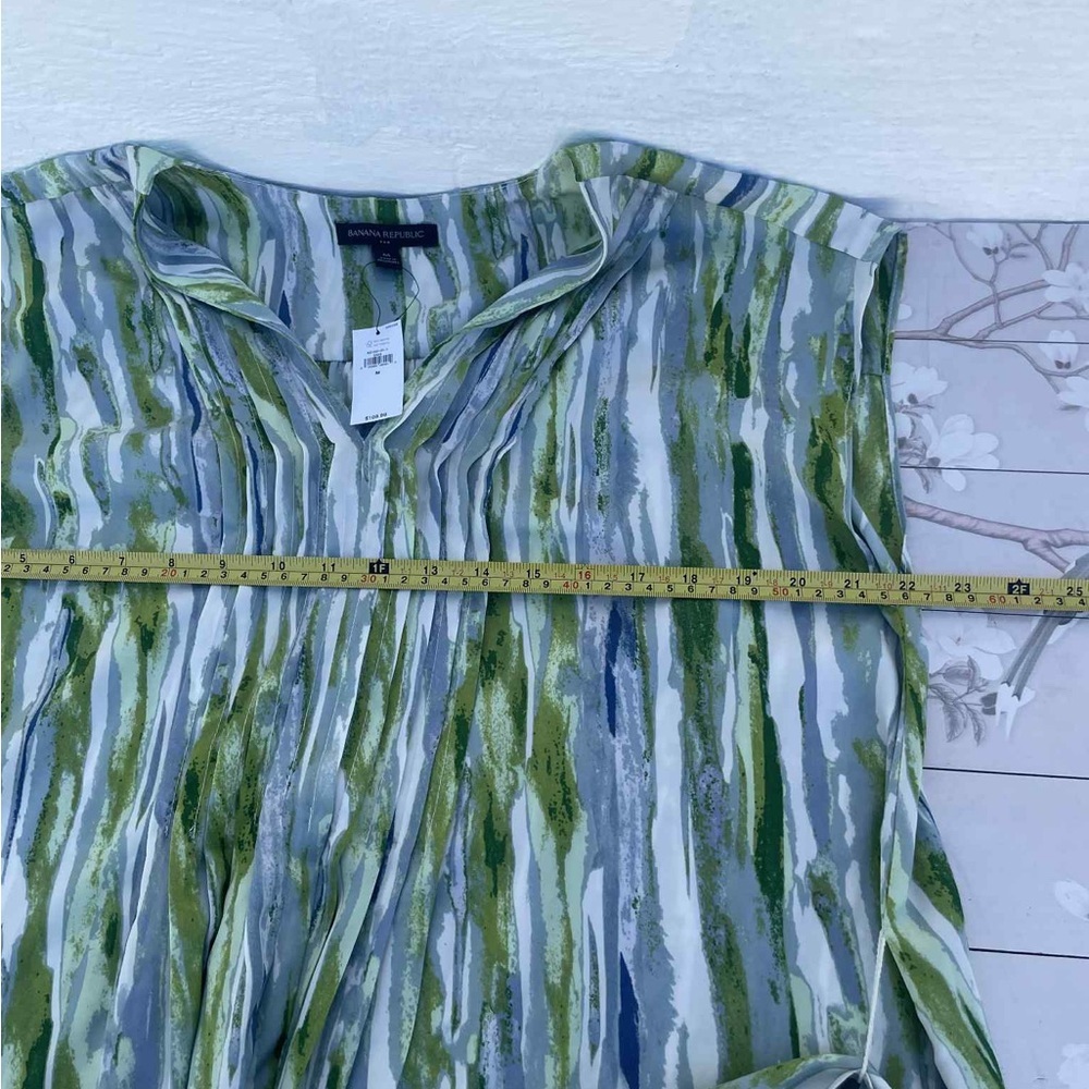 Banana Republic Green and White Midi Dress - Picture 6 of 7
